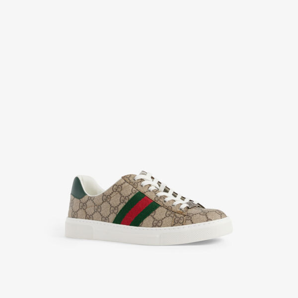 Кроссовки из парусины с логотипом Ace Gucci, бежевый — фото 3