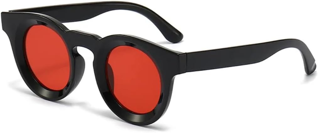 

Солнцезащитные очки с защитой UV400 | Круглые, черно-красные, желейного цвета | Для женщин и мужчин, для занятий спортом на открытом воздухе и путешествий DSVIGF, Black Red