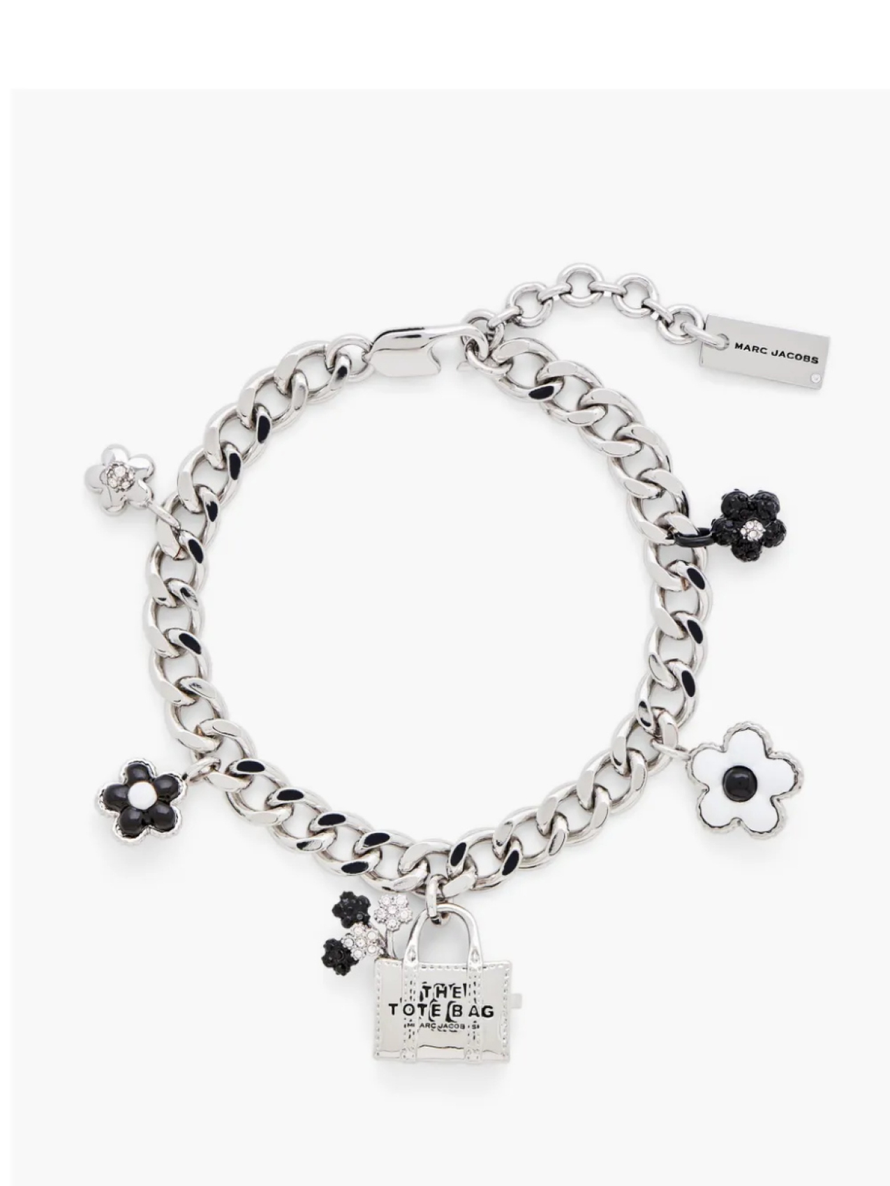

Браслет с подвесками Marc Jacobs Daisy Balloon, серебристый