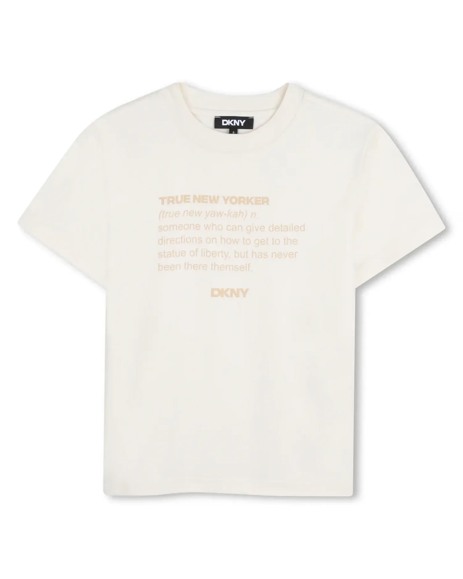 Унисекс футболка из хлопка с большим принтом DKNY, Natural