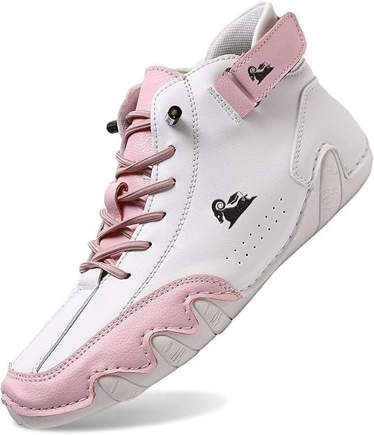 

Мужские повседневные замшевые туфли на шнуровке, ботинки чукка до щиколотки Hchctry, белый/розовый