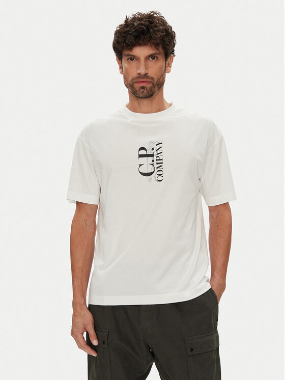 

Футболка regular fit 19CMTS092A005100W C.P. Company, экрю