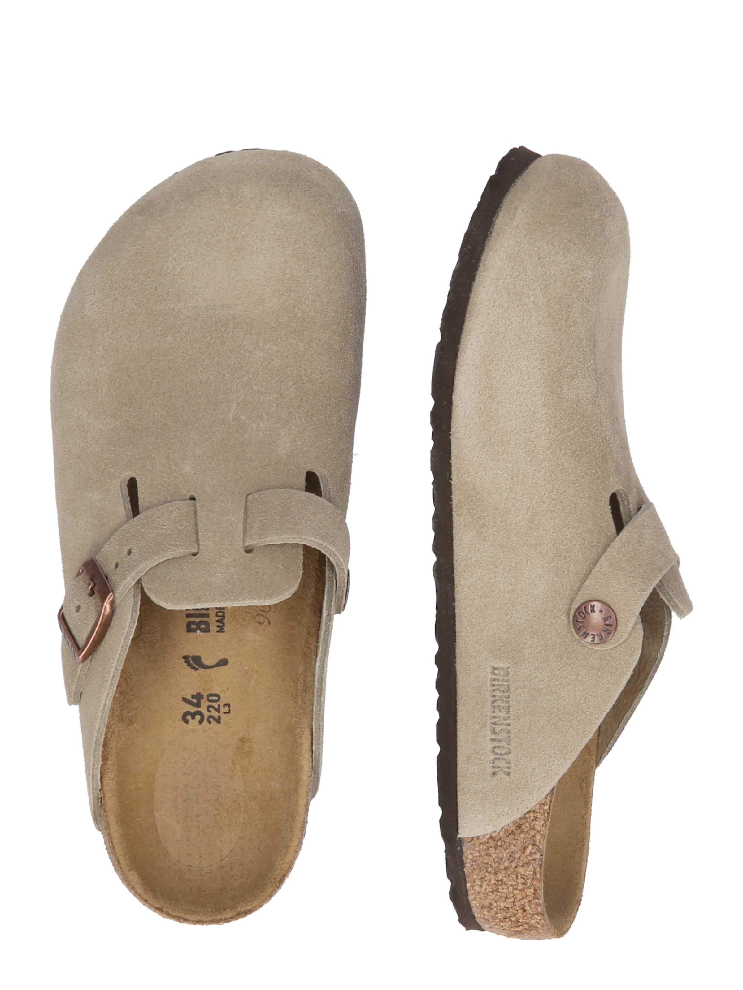 BIRKENSTOCK Сандалии 'Boston LEVE' в бежевом цвете — фото 2