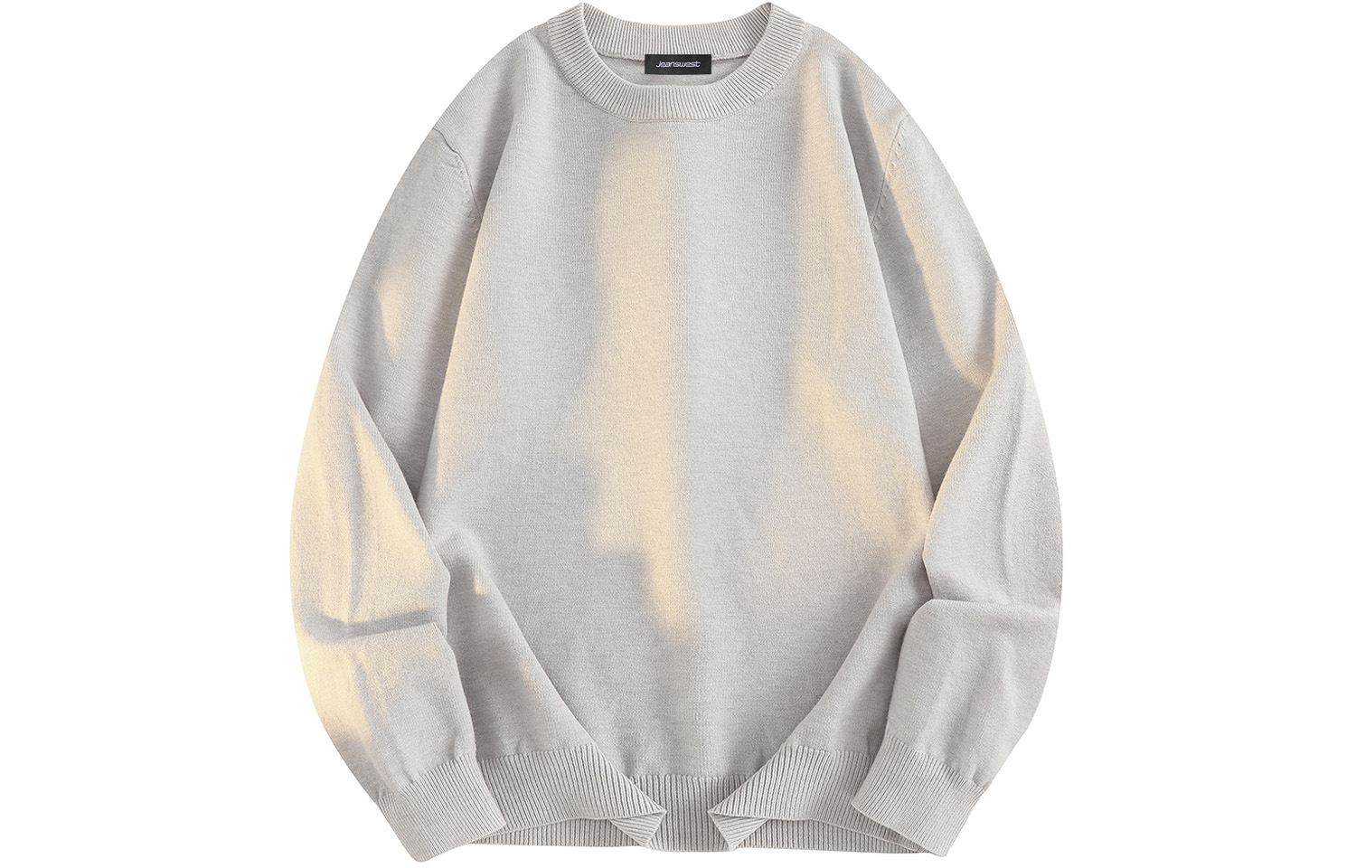 

Свитер унисекс с высоким воротником, утепленный, на флисовой подкладке, базовый слой Jeanswest, heather серый crew neck