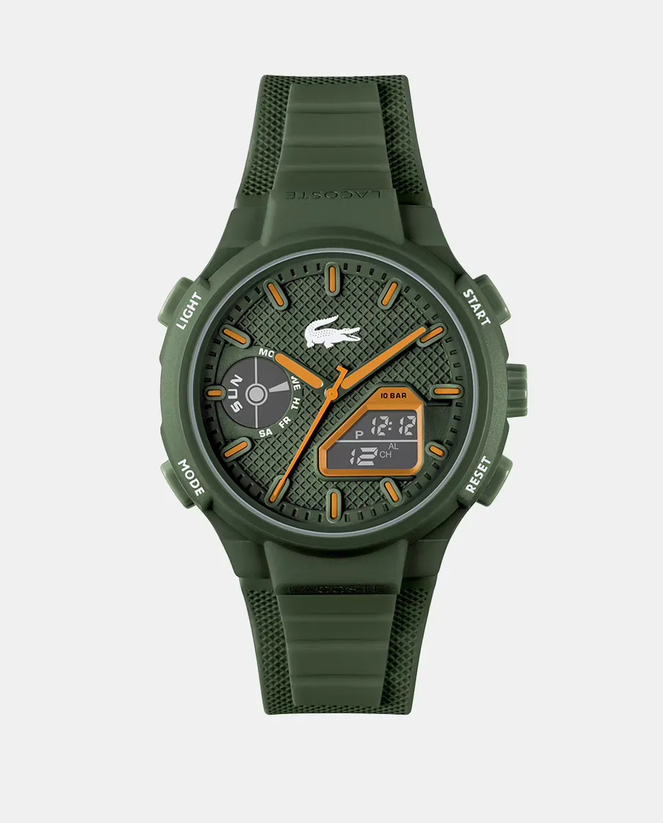 

LC33 2011367 зеленые силиконовые мужские часы Lacoste