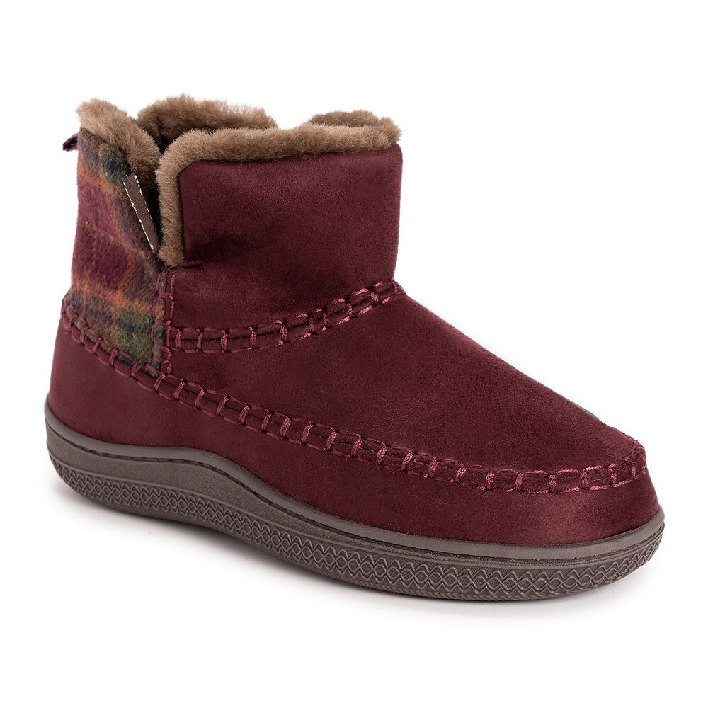 MUK LUKS Haven Женские тапочки-сапожки, цвет Tawny Port Plaid