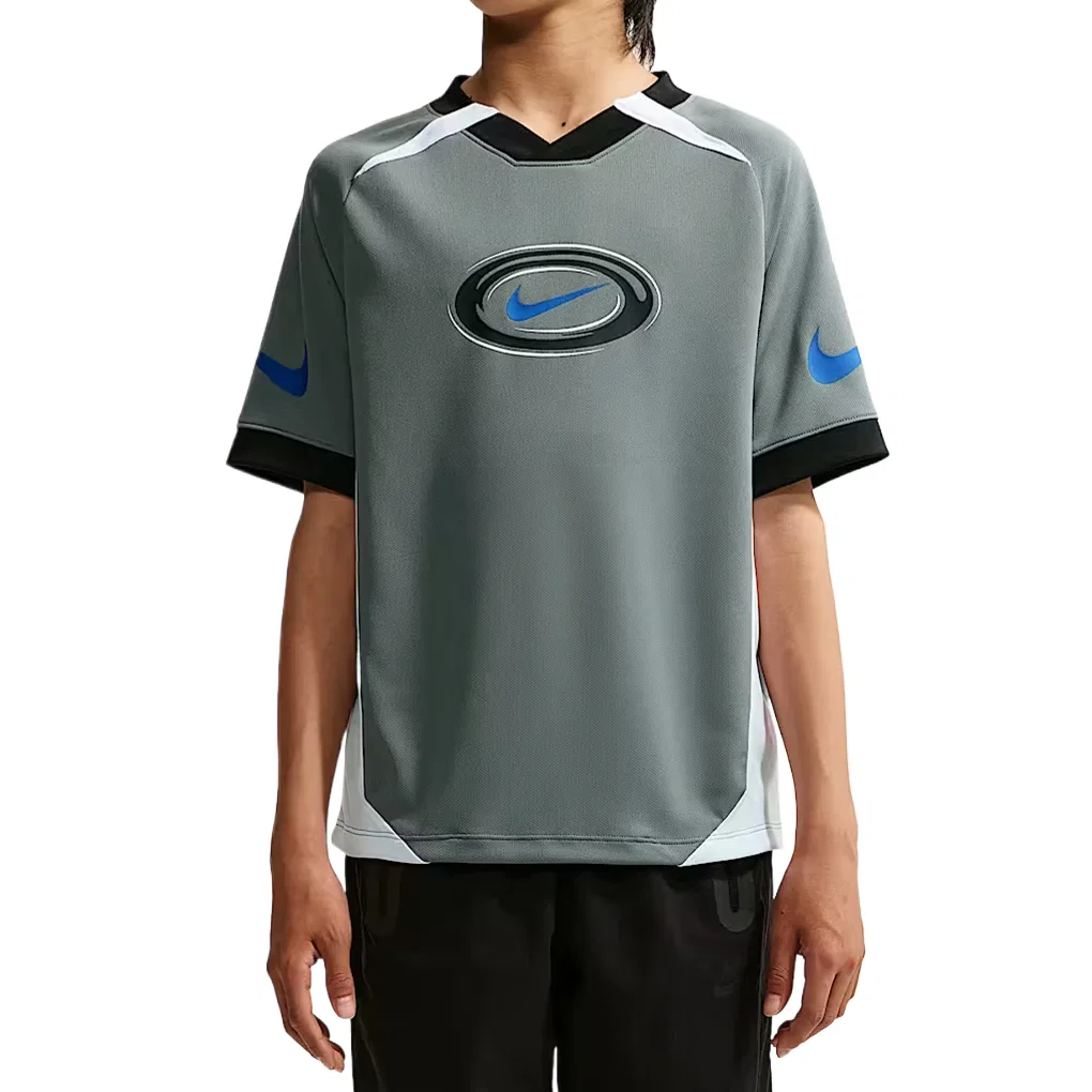 Футболка Nike Kids T-Shirts дымчато-серый/белый/синий
