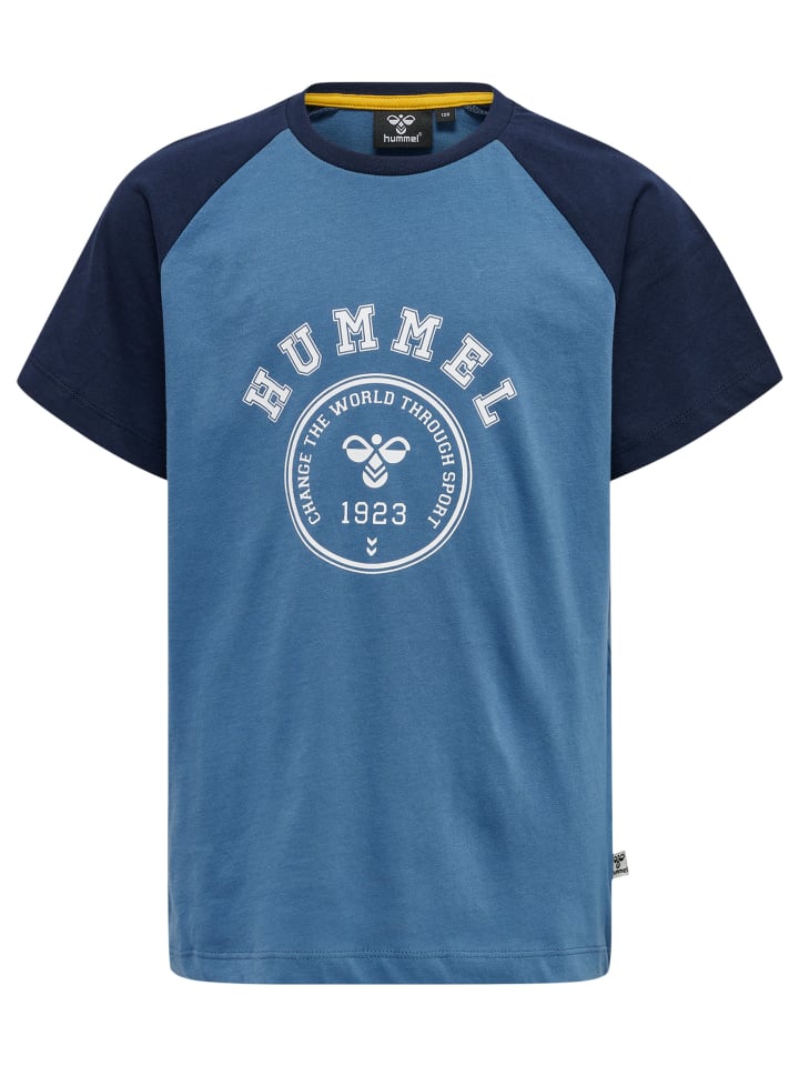 

Футболка Hummel T-Shirt S/S Raglanärmel Hmlphysics Kinder, цвет BLUE HORIZON