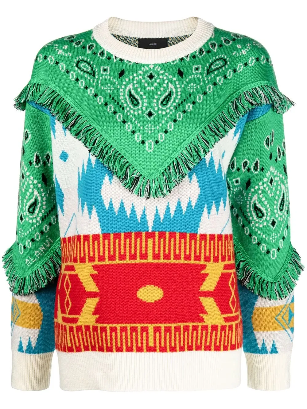 

Джемпер Icon Bandana с бахромой Alanui, зеленый