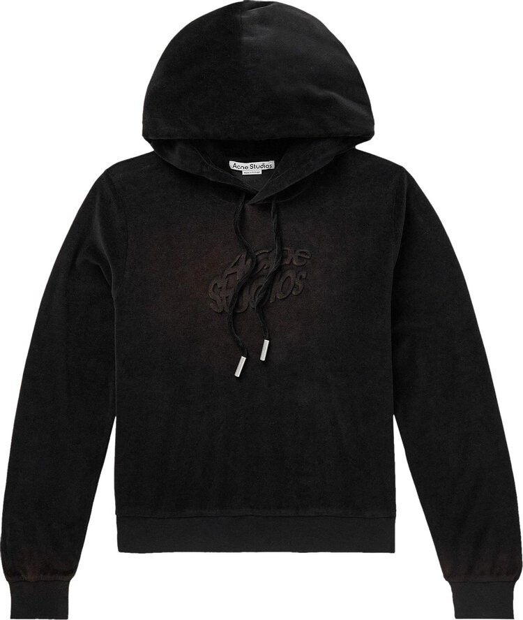 

Свитер Acne Studios Velour Hooded 'Black', черный