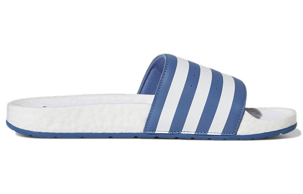 Тапочки adilette boost slides 'crew blue' Adidas, белый — фото 2
