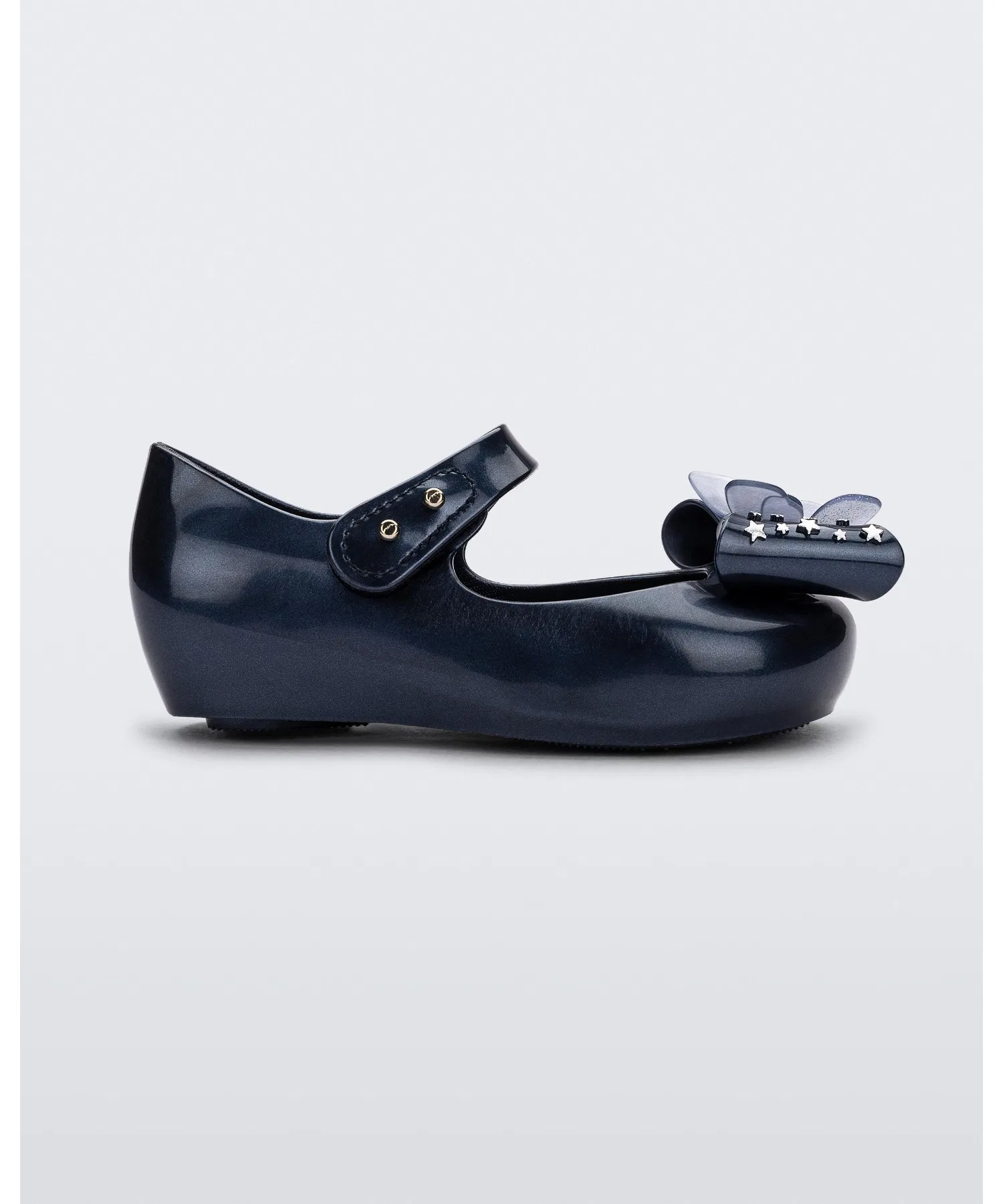 Детские балетки Melissa Ultragirl Star II с бантом тёмно-синие — фото 2