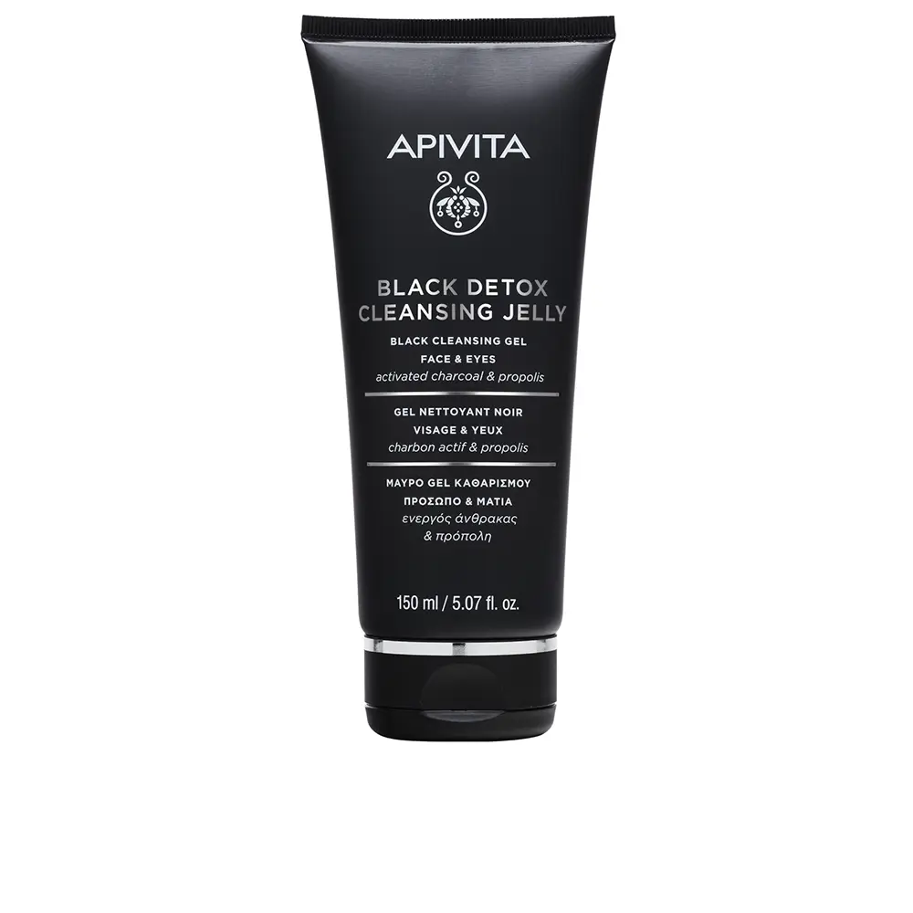 

Гель для душа Gel limpiador detox negro - limpiador facial natural con carbón activo y propóleo Apivita, 150 мл.