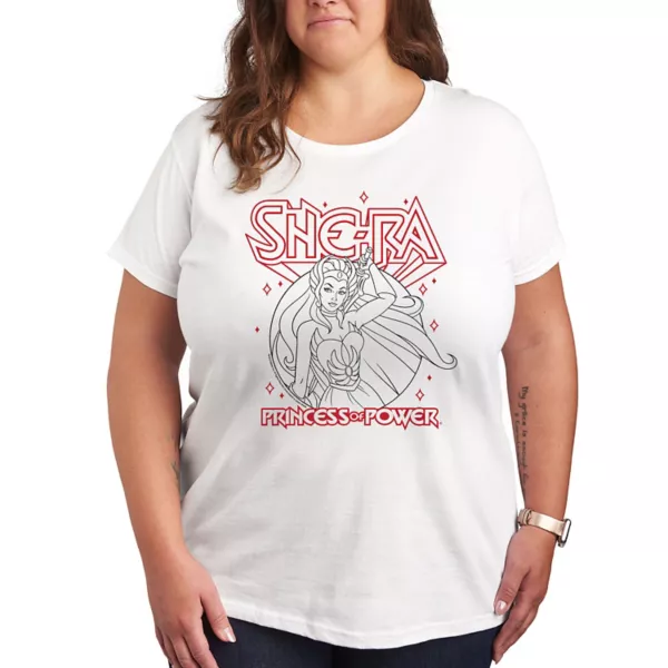 

Плюс футболка с графическим рисунком She-Ra Licensed Character, белый