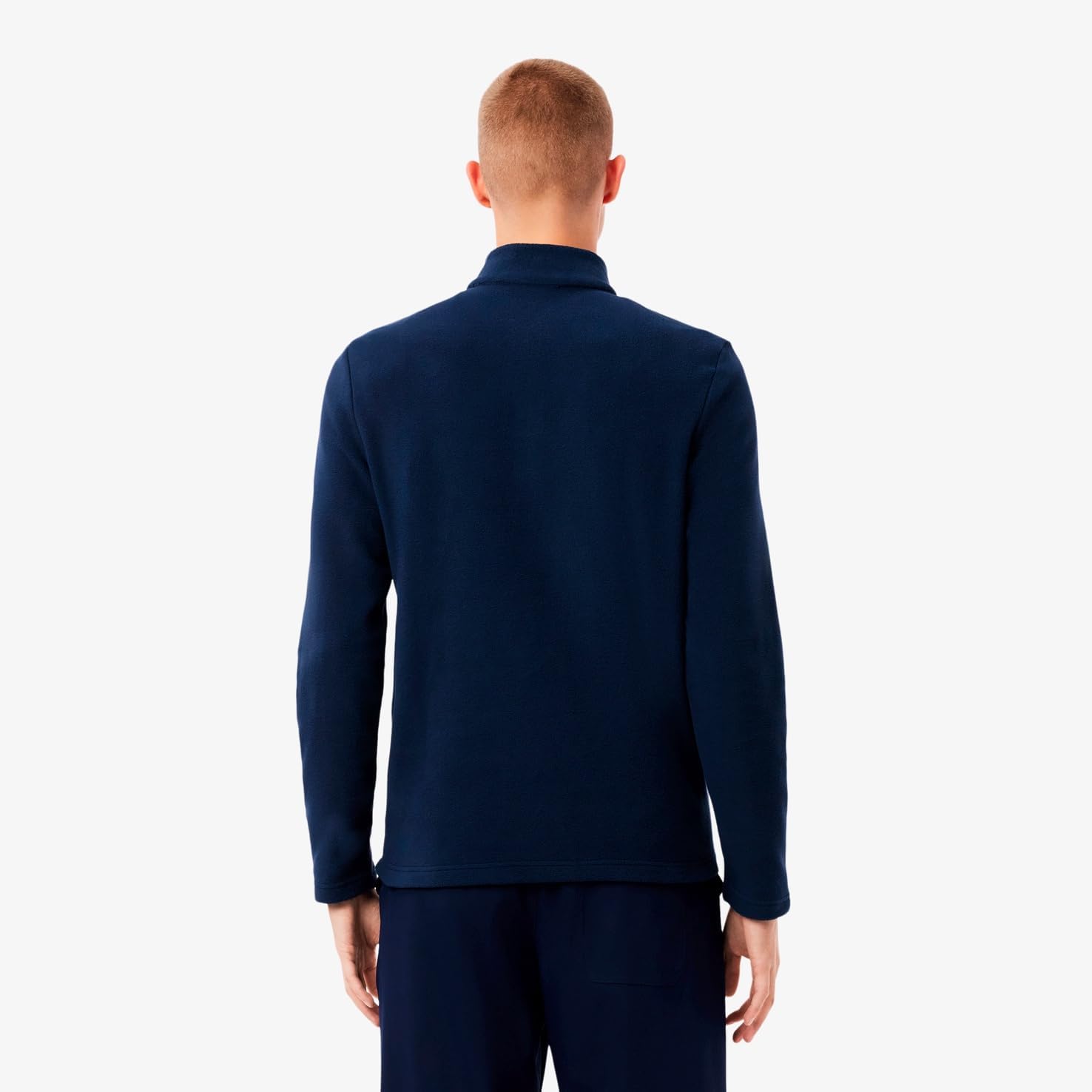 Толстовка Lacoste Мужская с молнией до середины груди, темно-синий — фото 2