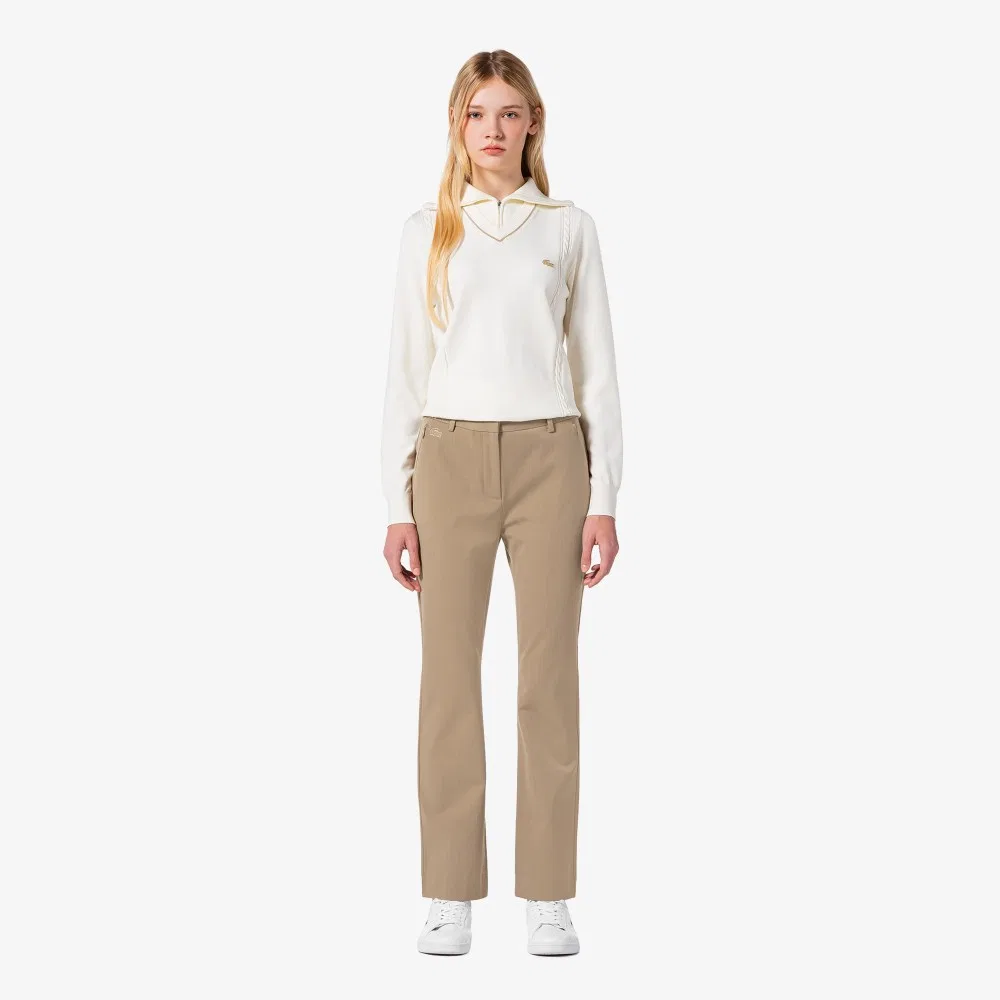Брюки женские Lacoste Буткат, бежевые