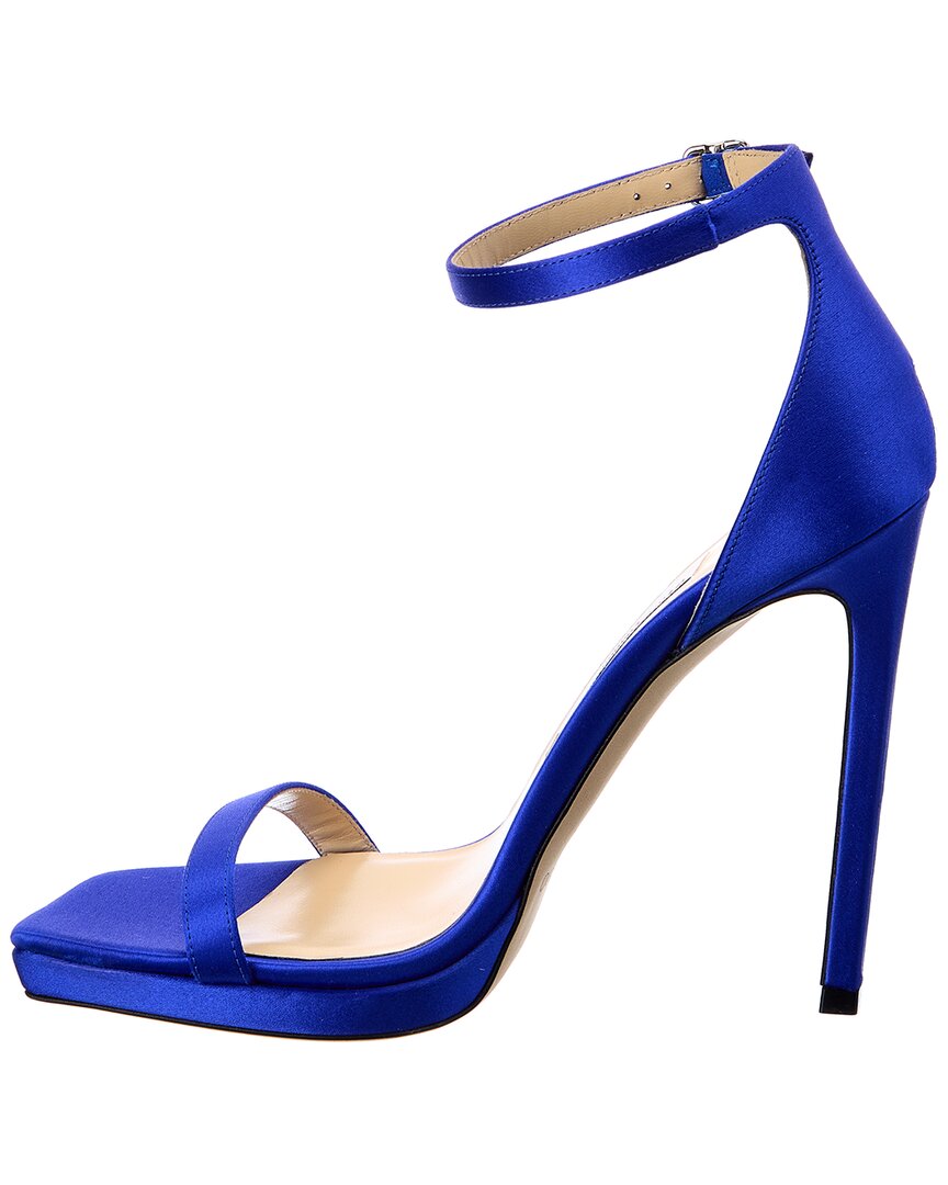 Атласные сандалии Jimmy Choo Alva 120, синий — фото 2