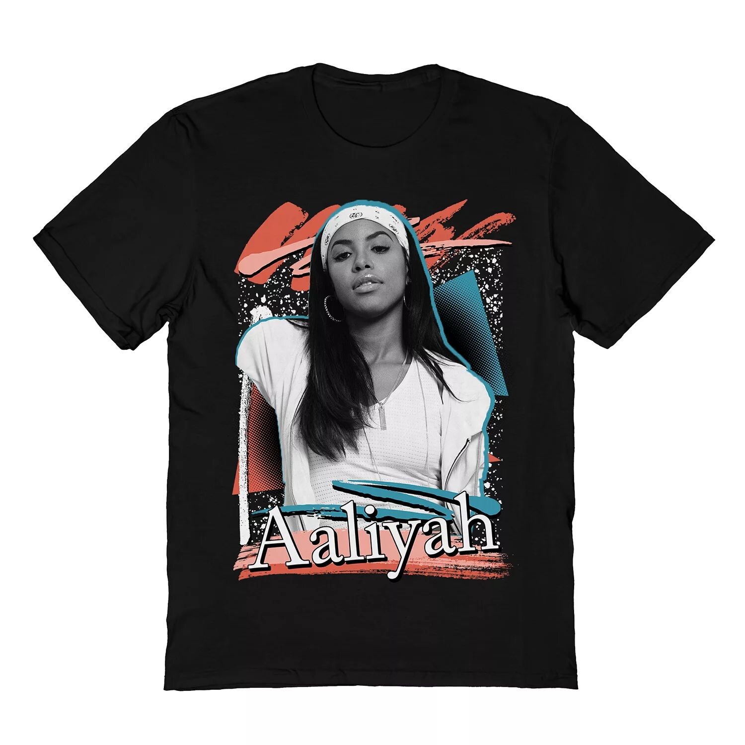 

Мужская футболка пастельных тонов в стиле ретро Aaliyah Licensed Character