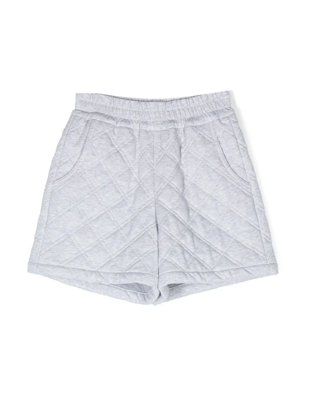 

Стеганые шорты-бермуды Brunello Cucinelli Kids, серый