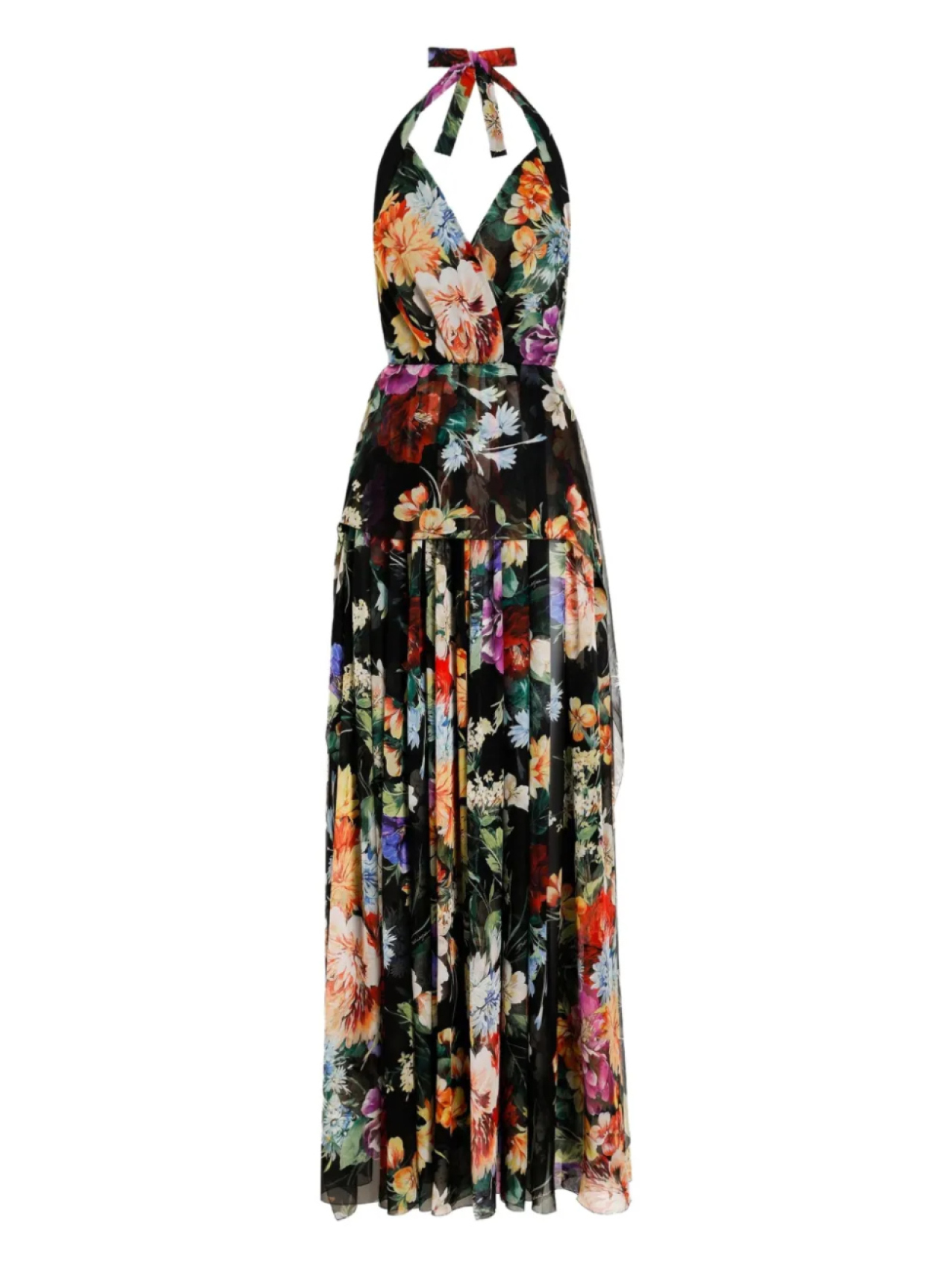 

Dolce & Gabbana платье макси с цветочным принтом, черный