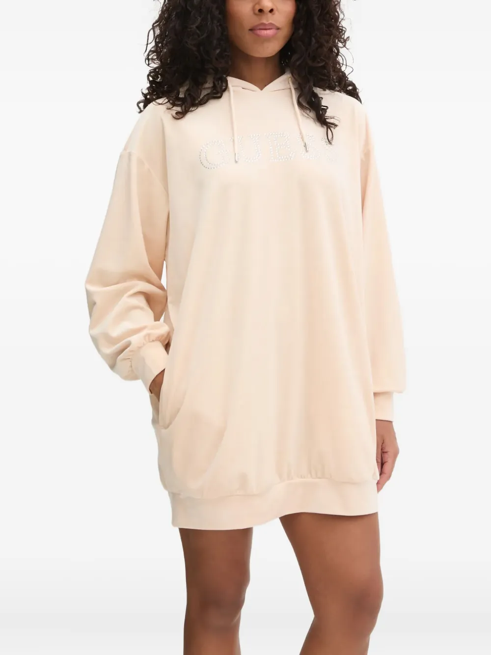 

Платье-худи с кристаллами GUESS USA, нейтральный
