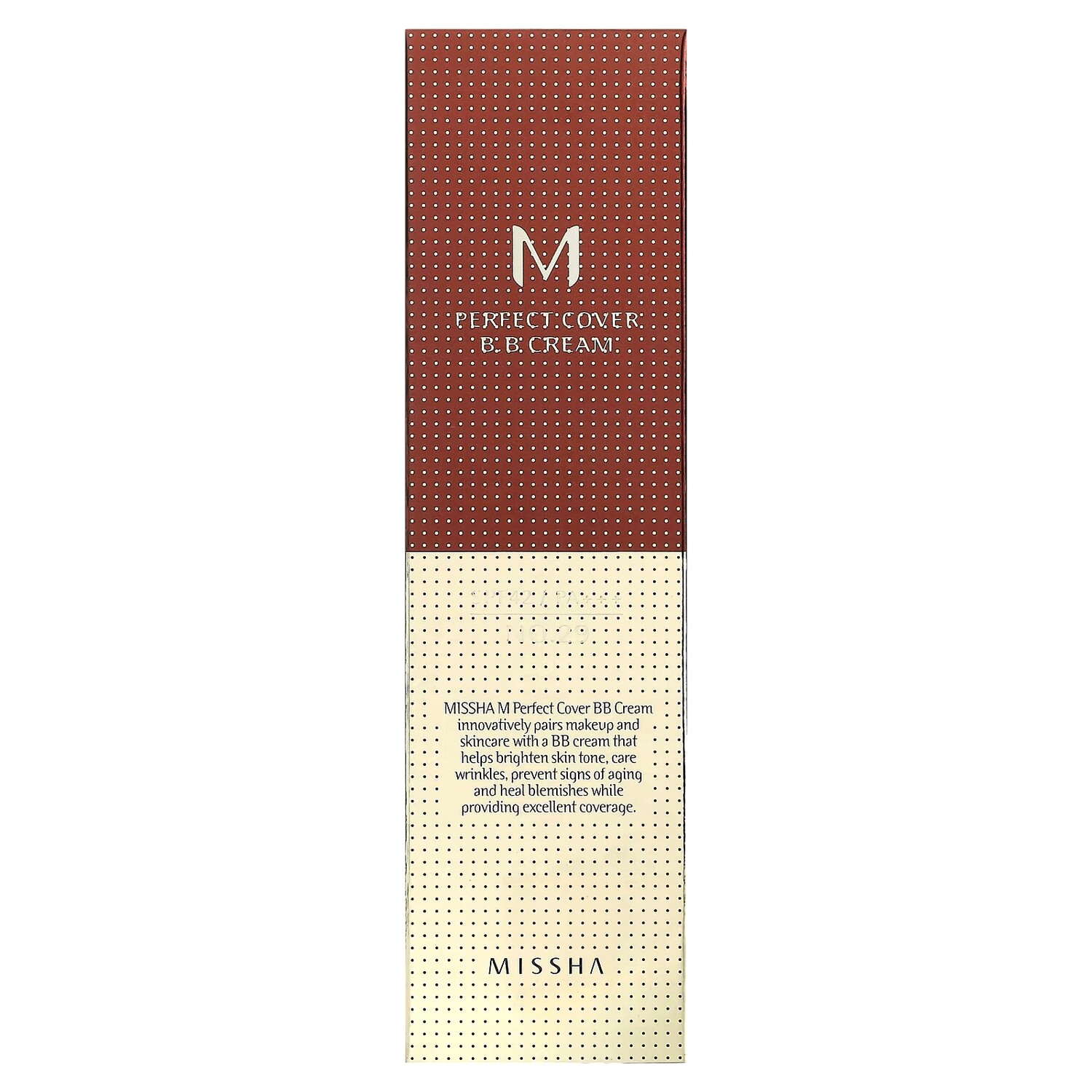 M Perfect Cover BB Cream SPF 42 PA+++ № 29 «Карамельно-бежевый», 1,7 жидк. унции (50 мл) Missha — фото 2
