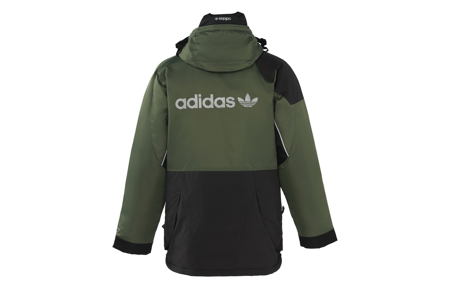 Adidas Originals Приключенческая пуховая куртка мужская черно-зеленая, Black Green Multicolor — фото 4