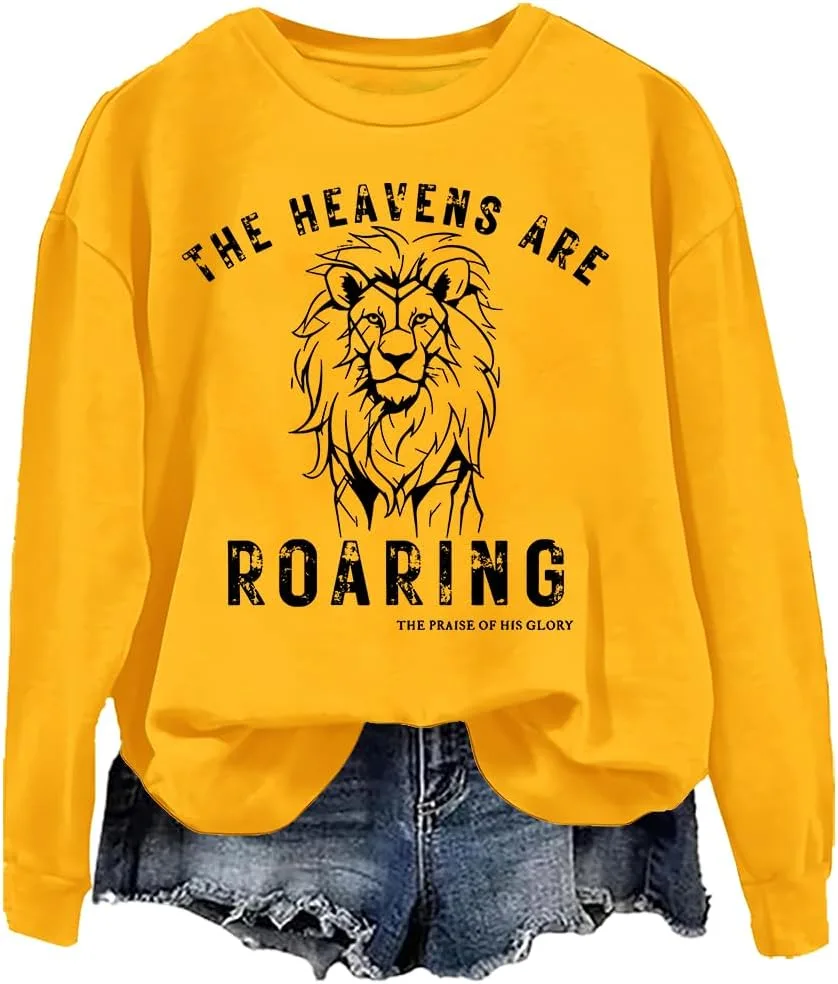 

Толстовка с принтом льва The Heavens Are Roaring woati