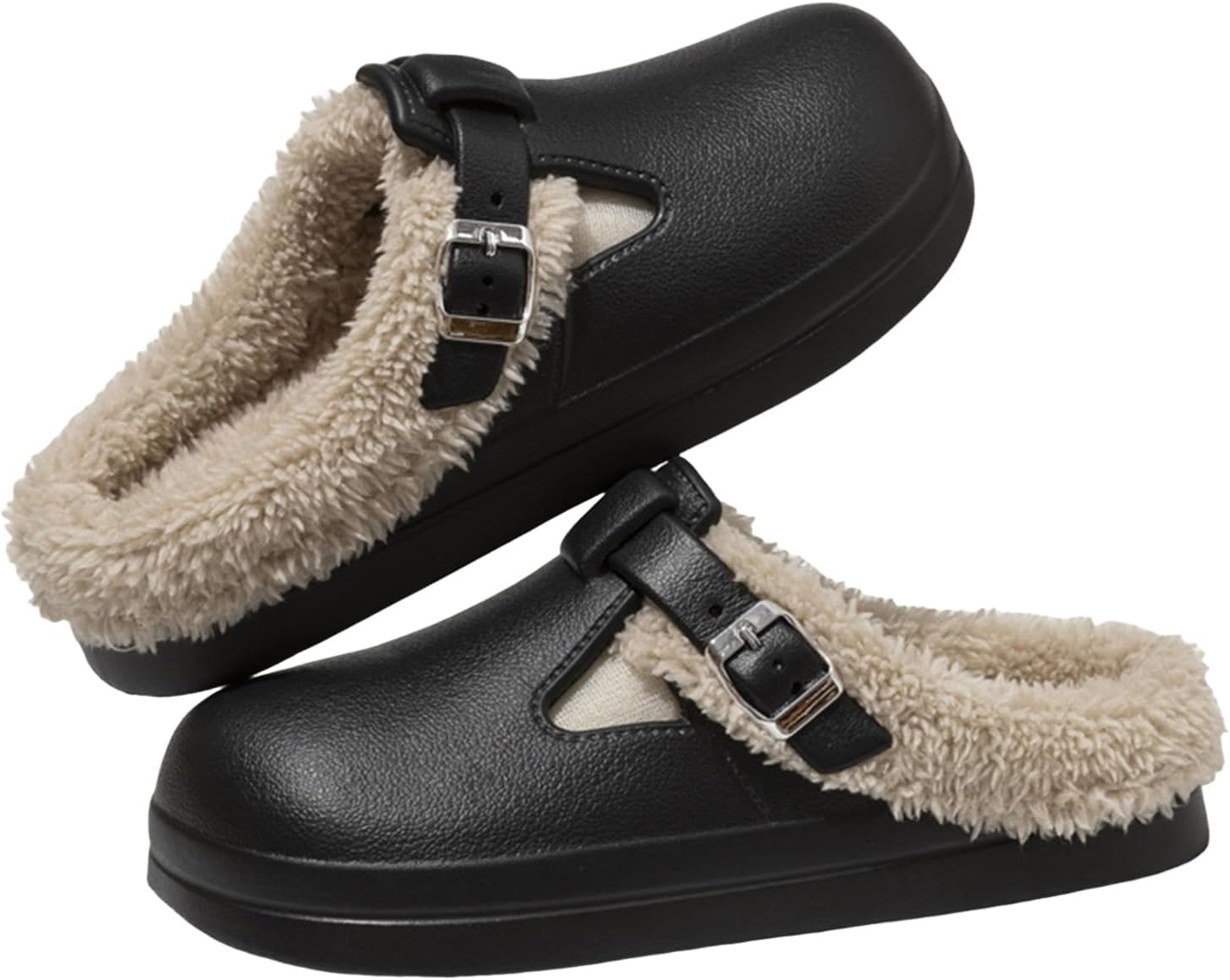 

Женские сабо с меховой подкладкой Jyswoshoe, черный