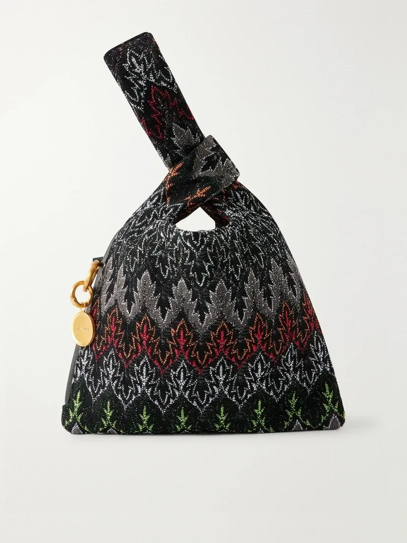 Полосатая сумка через плечо из люрекса Missoni, черный
