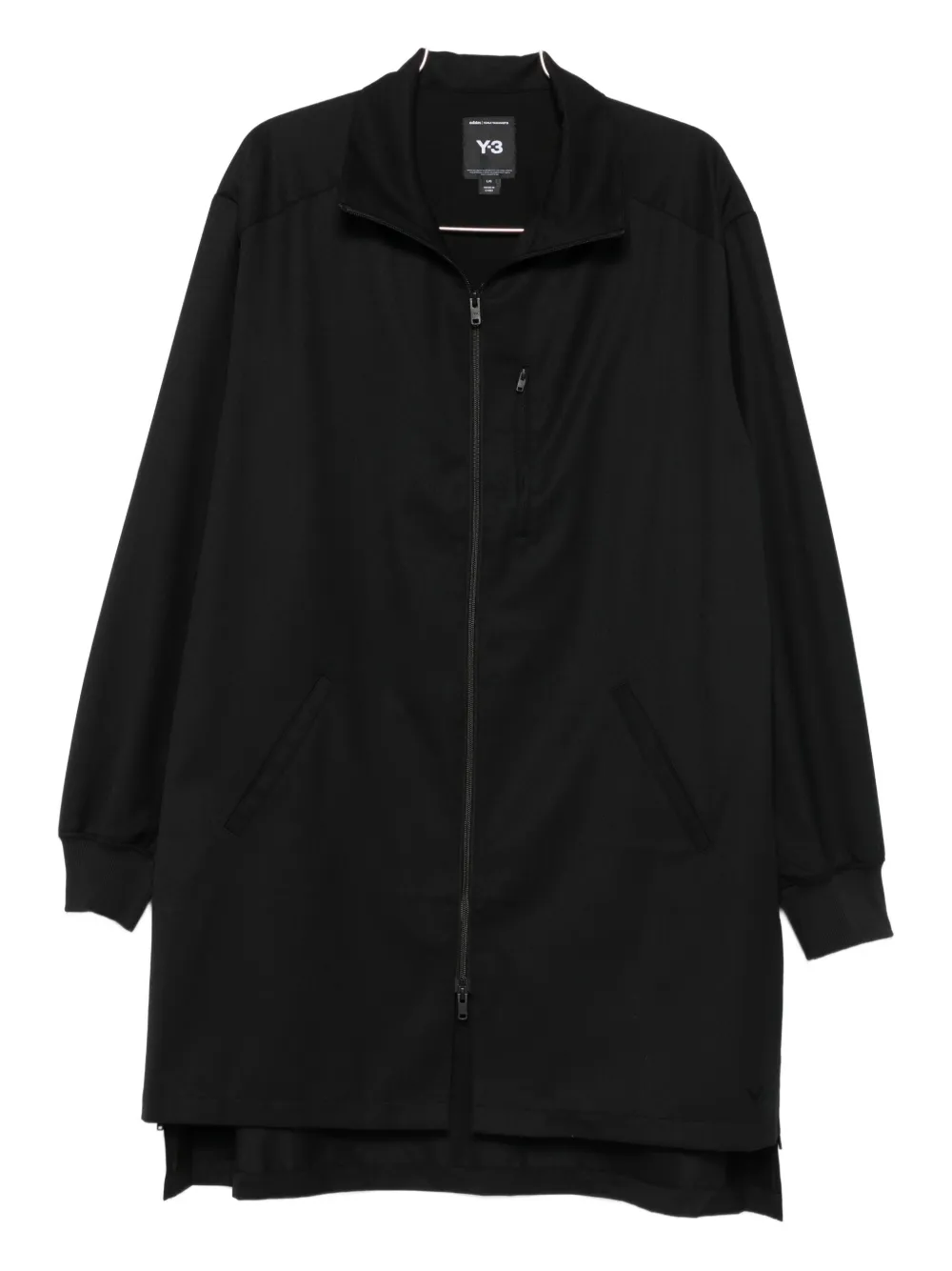 

Длинная куртка на молнии спереди Y-3, черный