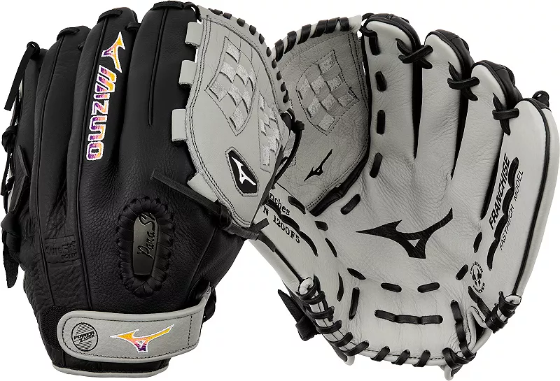 

Перчатки Fastpitch Mizuno 12 дюймов из франчайзинговой серии, серый/черный