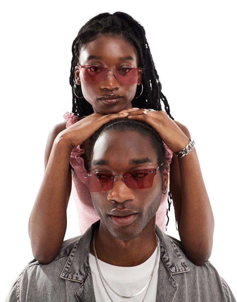 

Солнцезащитные очки Ray-Ban Xime в красно-серебристом цвете