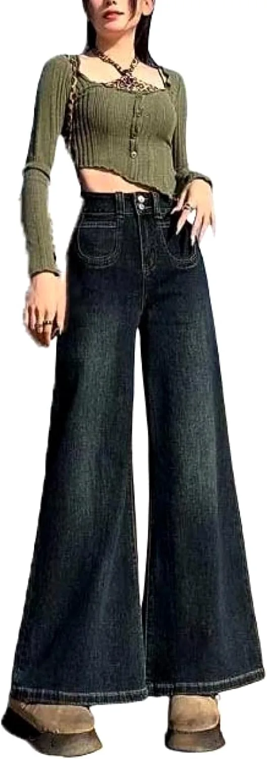 

Женские джинсы с высокой талией и прямыми штанинами Stretch Denim
