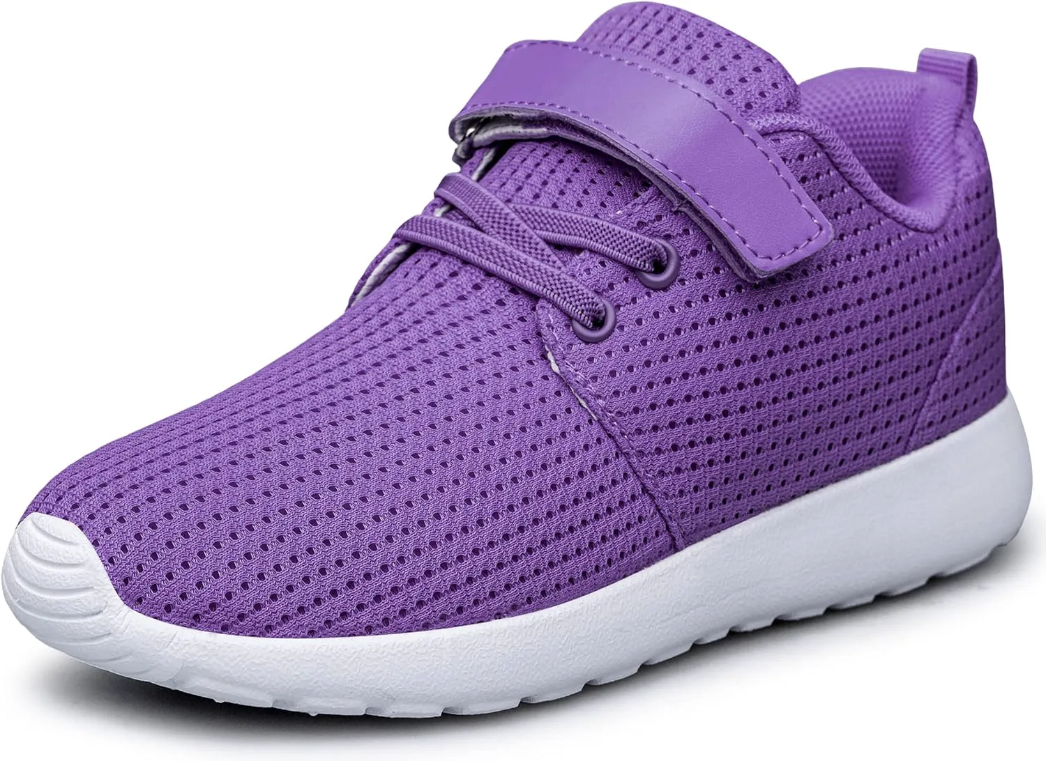 

Кроссовки TOEDNNQI для мальчиков и девочек, детские легкие дышащие с ремешком, спортивные беговые туфли для малышей/детей младшего возраста/старших детей, фиолетовый