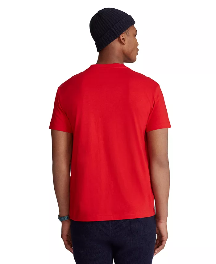 Мужская футболка с V-образным вырезом Classic-Fit Polo Ralph Lauren, красный — фото 2