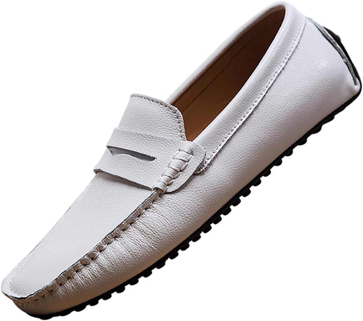 

Мужские повседневные кожаные слипоны Santimon, модные лоферы, туфли и прогулок, белый