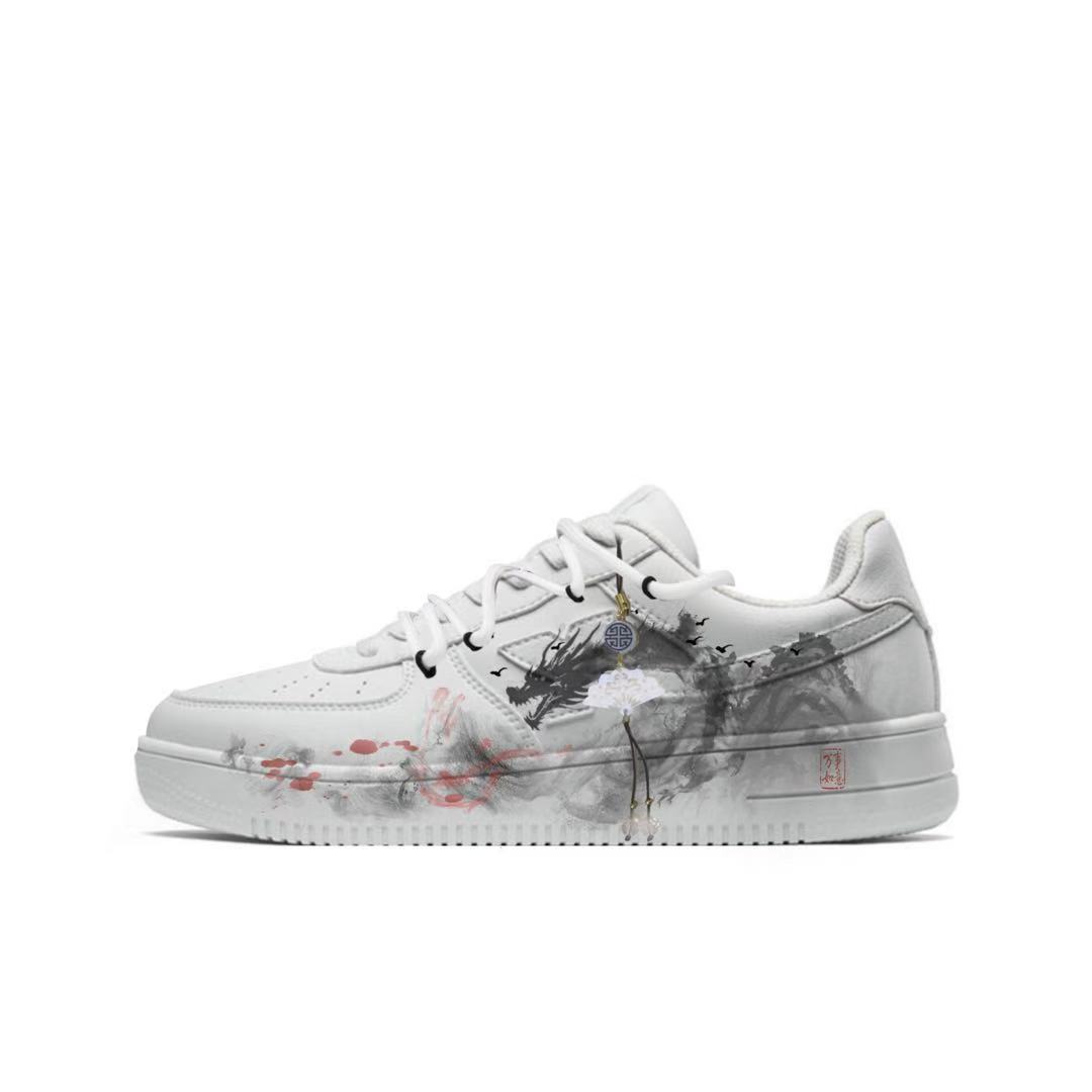 

XTEP Кроссовки Air Force One с амортизацией, устойчивые к истиранию, дышащие, низкие, для скейтбординга, мужские, белые, цвет White