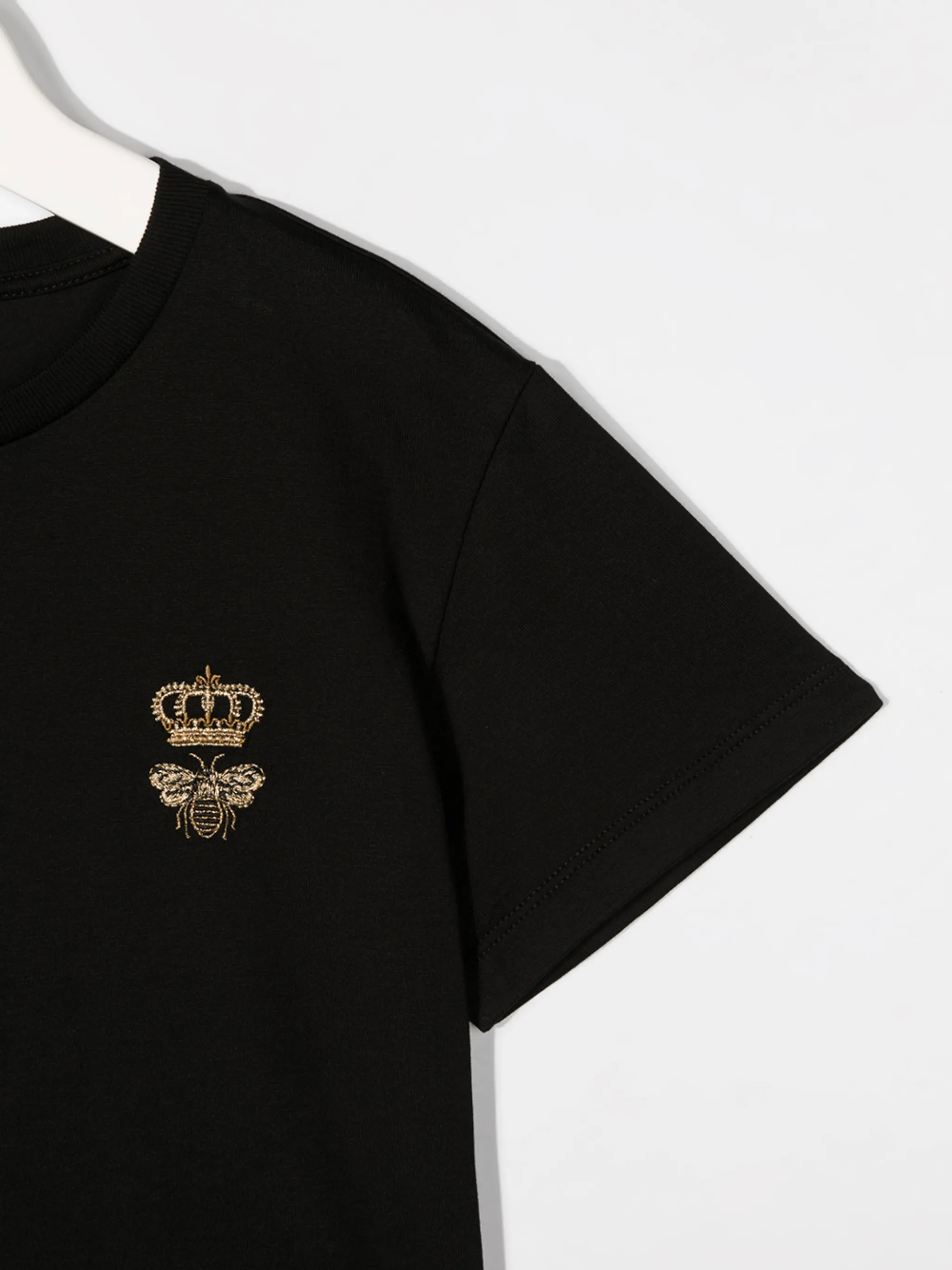 Футболка с короткими рукавами и логотипом Dolce & Gabbana Kids, черный — фото 3