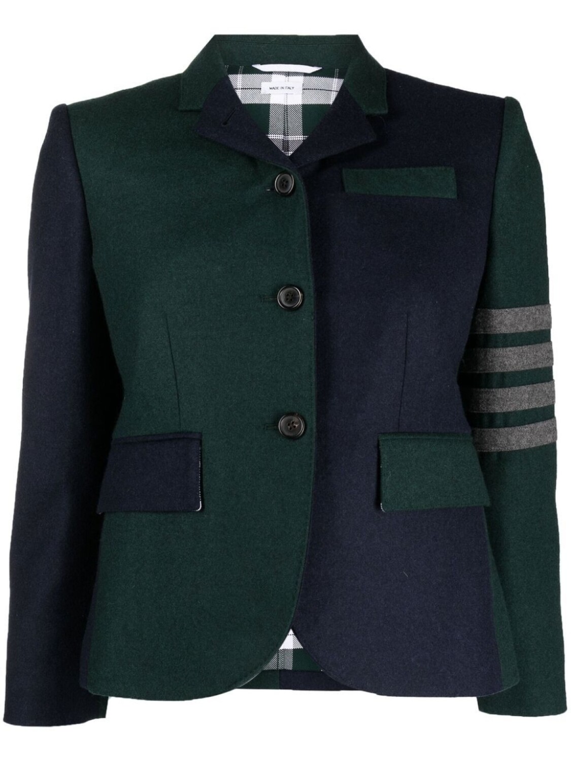 

Thom Browne блейзер с полосками 4-Bar, зеленый