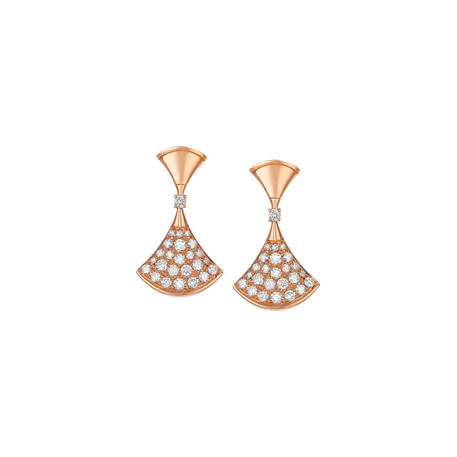 

Серьги divas' dream из розового золота 18 карат с pavé из бриллиантов BULGARI