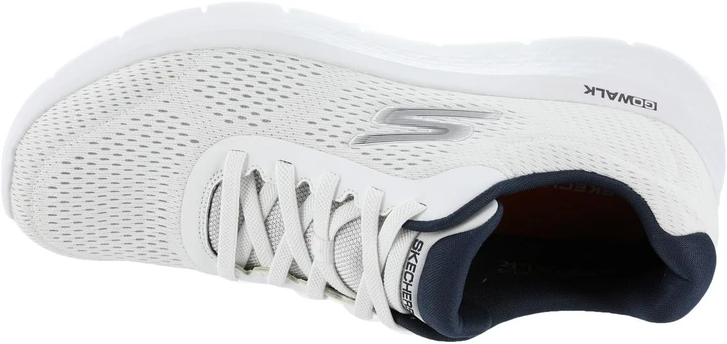 Мужские кроссовки Skechers Go Walk Flex Remark, размер 7 (Великобритания), White And Navy Textile — фото 3