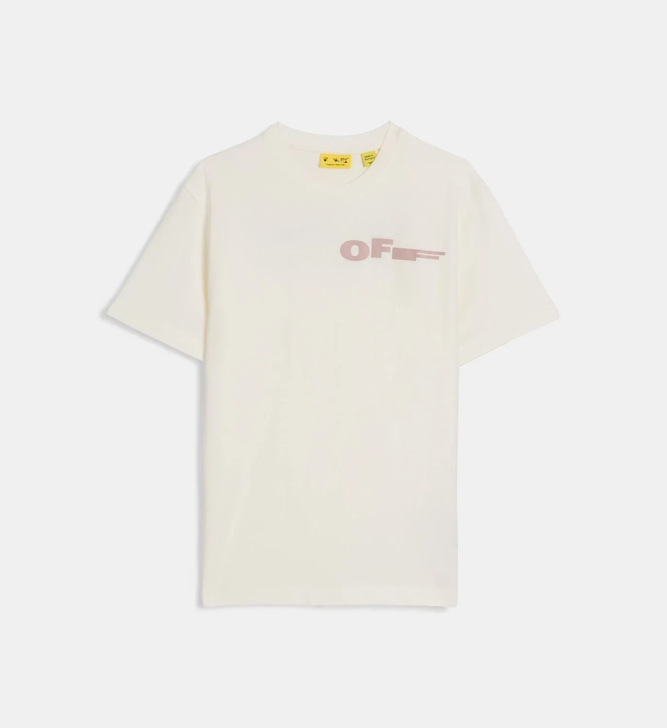 Фирменная хлопковая футболка Off White, белый