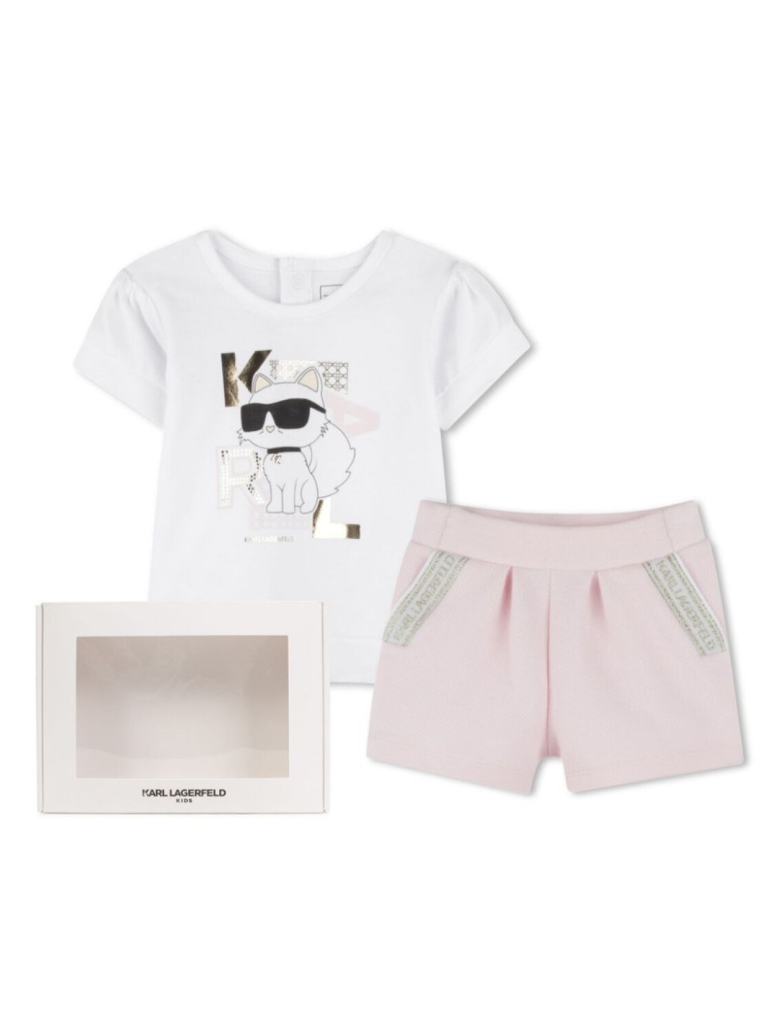 

Karl Lagerfeld Kids футболка с принтом Choupette, белый