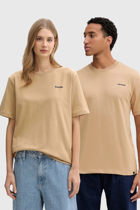 

Хлопковая футболка Barrow, бежевый