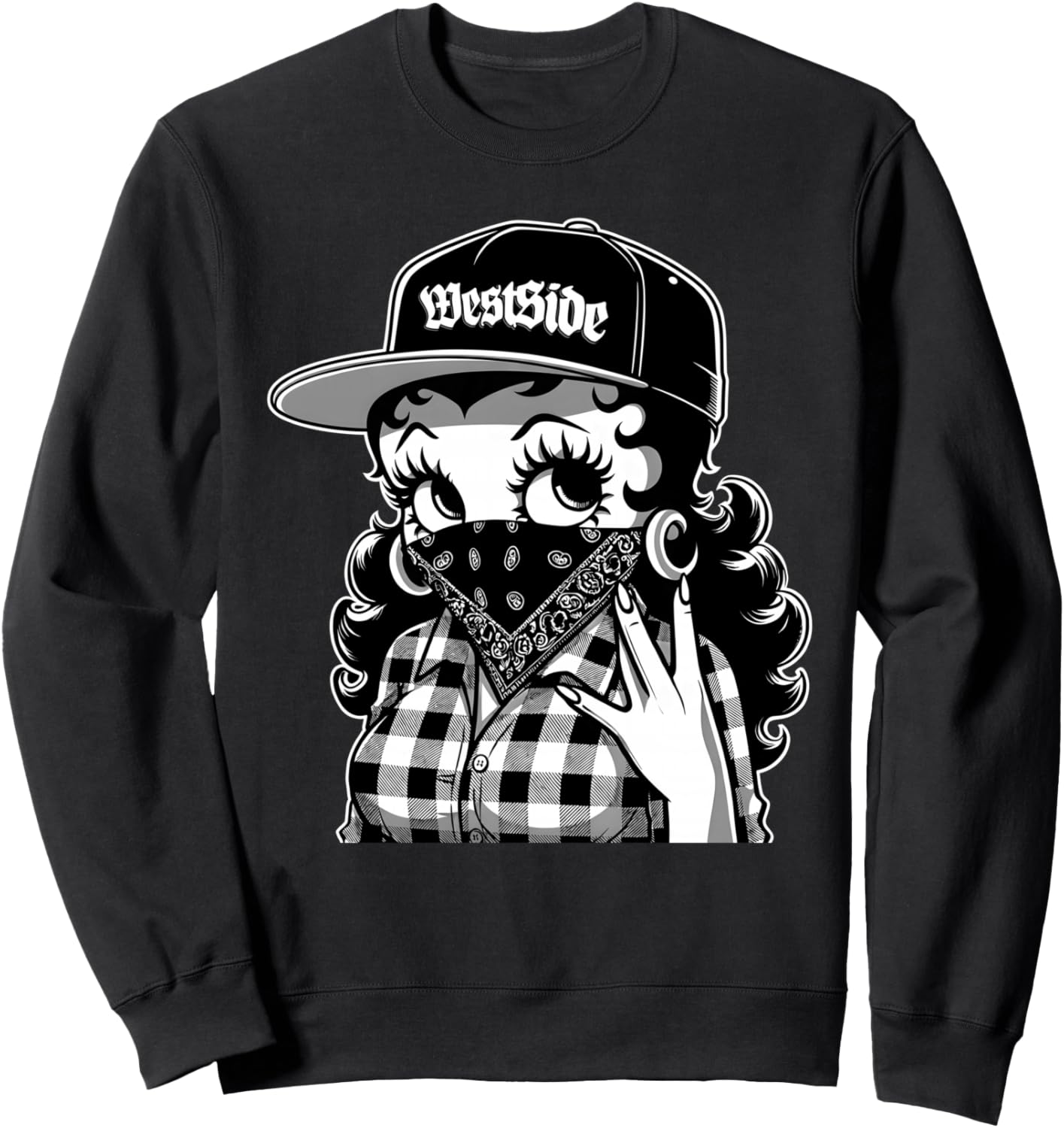 

Жест рукой на поясе, банда, хип-хоп Западного побережья, бандана, толстовка 90-х Gangster Old School West Coast Rapper Art Goods, черный