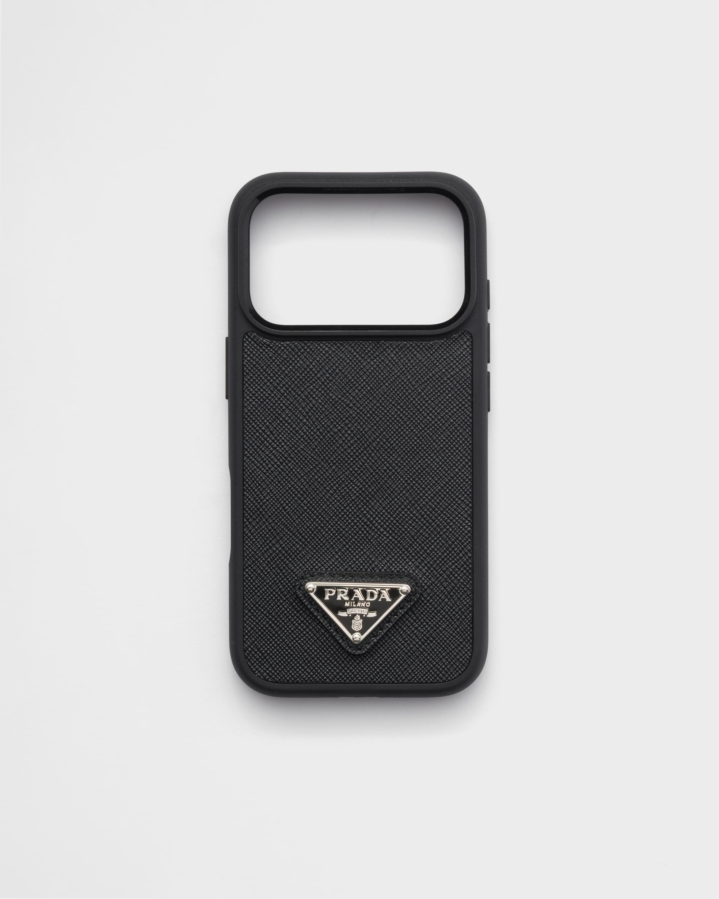 

Кожаный чехол Saffiano для iPhone 17 Pro Prada, черный