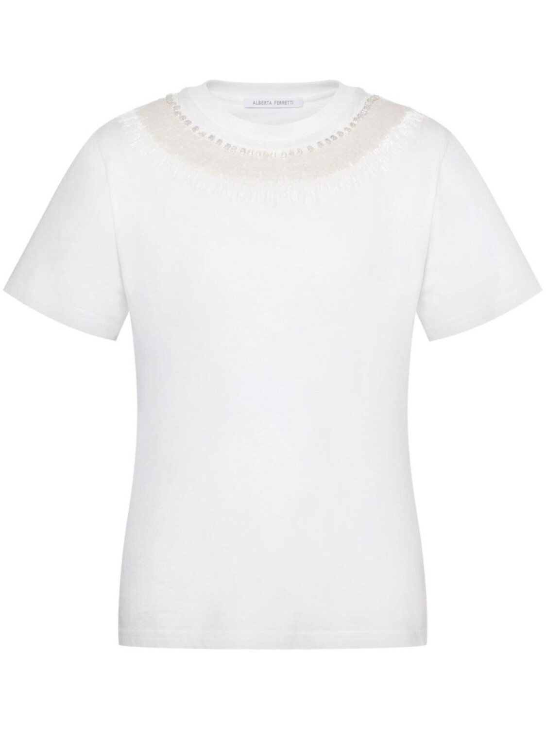 

Футболка с пайетками Alberta Ferretti, белый