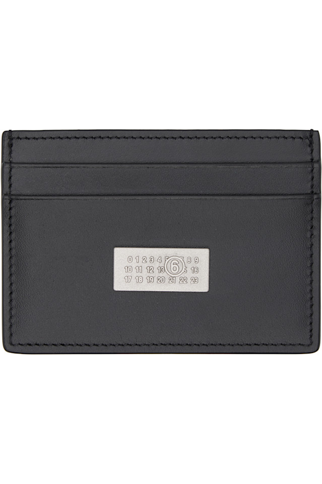 

Кожаный держатель для цифровых карт Mm6 Maison Margiela, черный