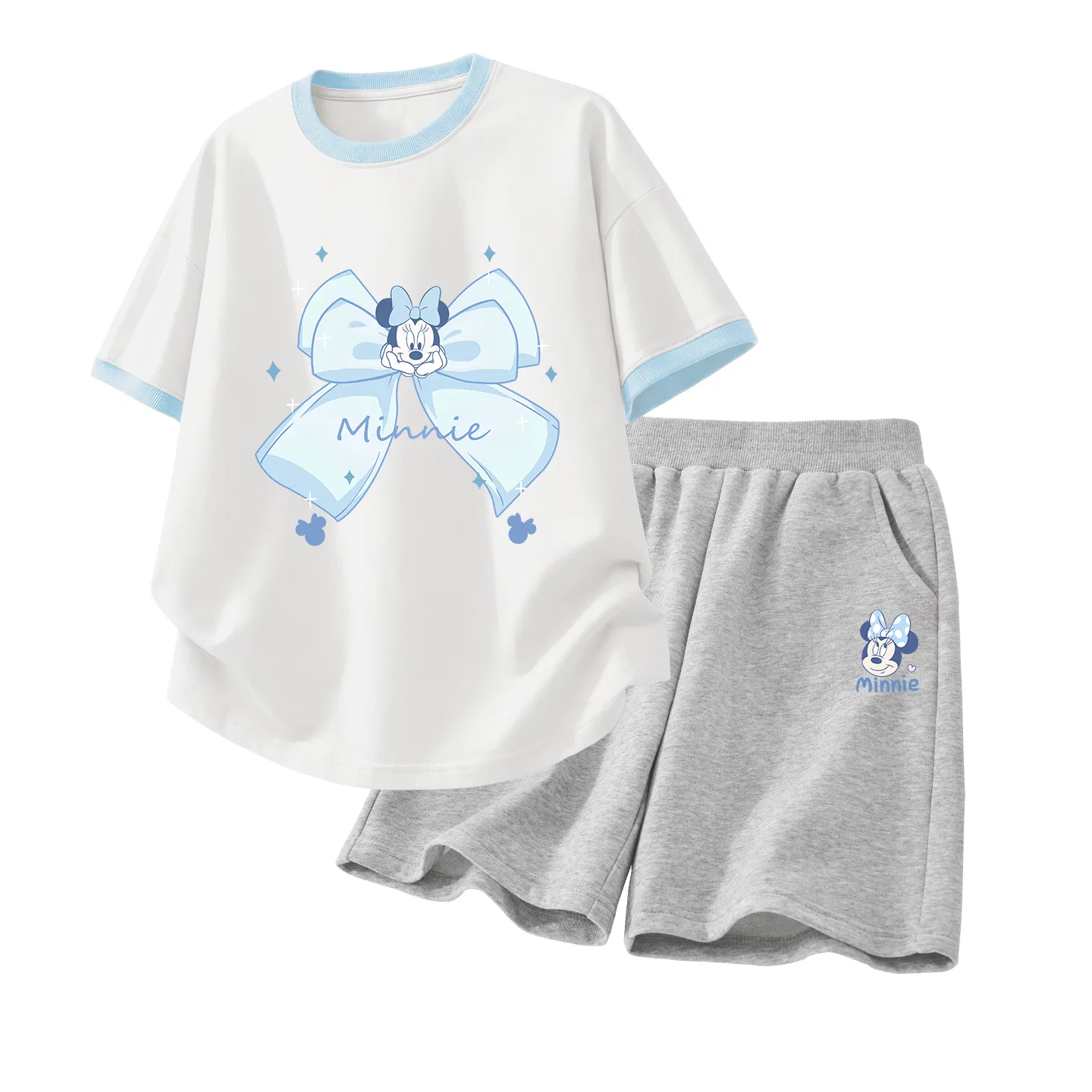 Детский спортивный костюм Casual Sportswear 2 Piece Set Disney, Di Meng Jie Cream Blue+Di L Qiao Pi Ni K Gray